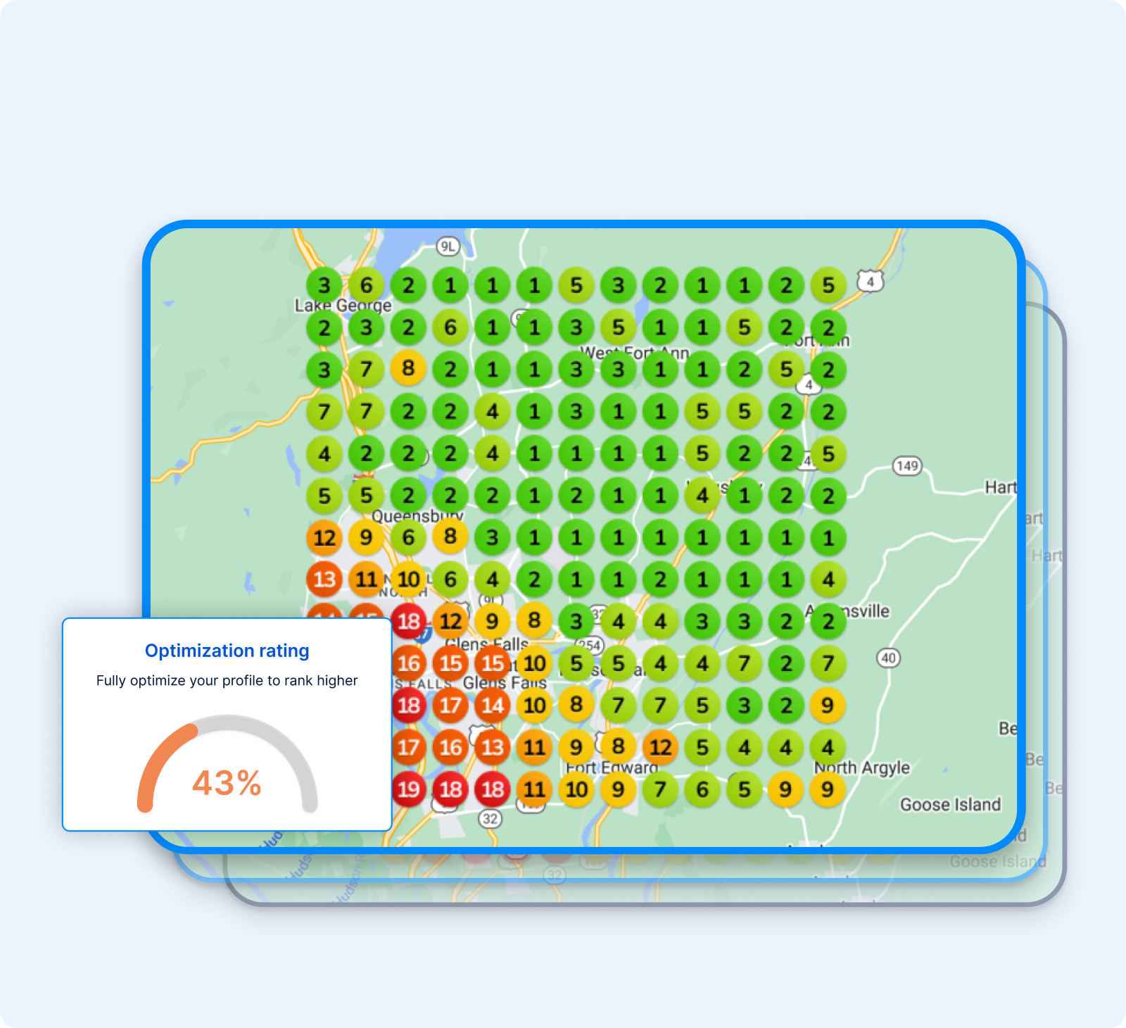 Illustrative ranking report graphic