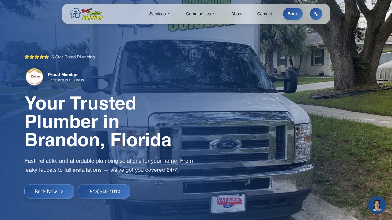 Tampa’s Plumbing Solution website homepage